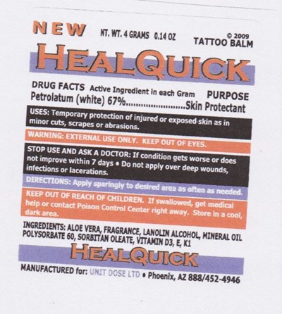Healquick Label 1